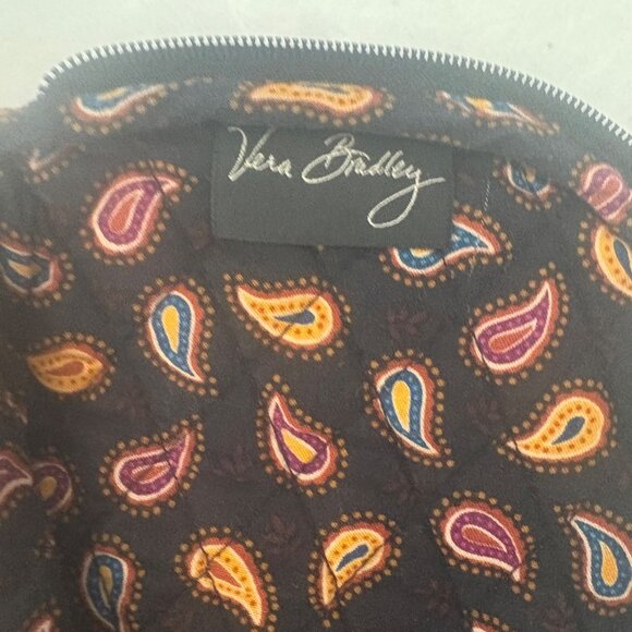Vera Bradley Paisley Print Travel Pouch Zippered Accessory Bag - Picture 4 of 9